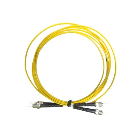 Monoprice Sngl Mode Fiber Optic Cbl - ST/ST_ 9/125 Type_ Duplex_ OFNR_ Yllw_ 3m 39463